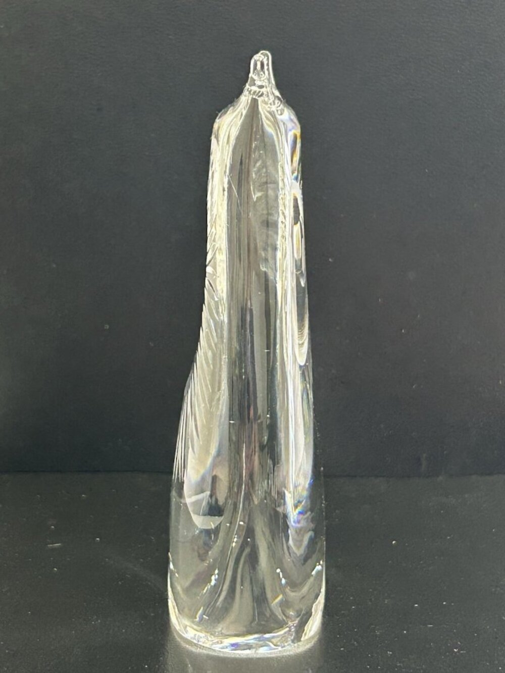 Vintage Ernest Gordon for Boda Afors Sweden Clear Crystal Owl Figurine Unique - Picture 8 of 9